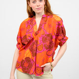 Bold Flower Popover Top