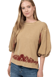 EMBROIDERED POPOVER TOP