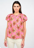 Pleated Neck Top