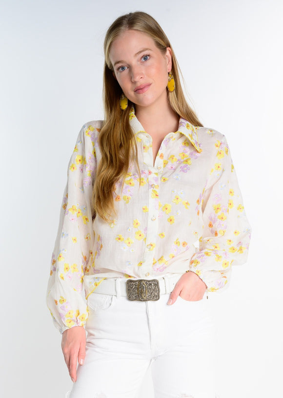 Embroidered Floral Shirt