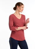 V-NECK RIBBED TOP