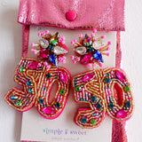 BIRTHDAY AGE BEADED EARRINGS