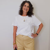 FOIL LINEN STRETCH SHORT