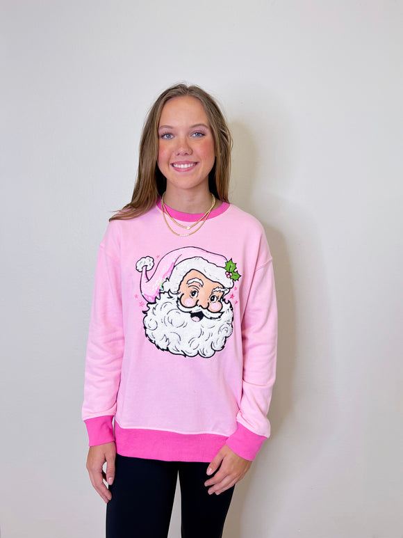 JOLLY PINK SANTA SWEATSHIRT