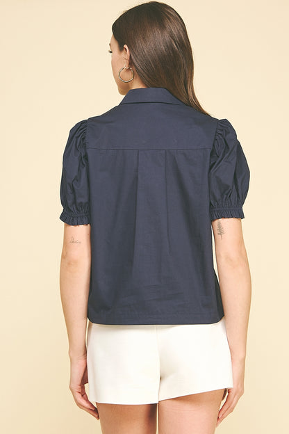 Cotton Puff Sleeve Blouse