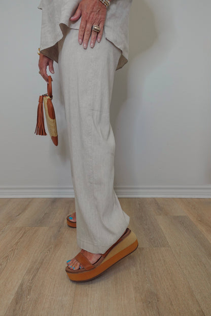 Stella Linen Flare Leg Pant