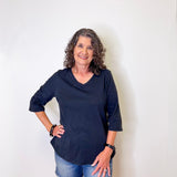 PERUVIAN COTTON ELBOW SLEEVE TEE
