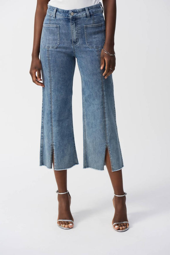 HIGH WAISTED CROPPED TROUSER JEAN