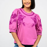 Trails Of Flowers Knit Top