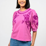 Trails Of Flowers Knit Top