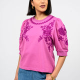 Trails Of Flowers Knit Top
