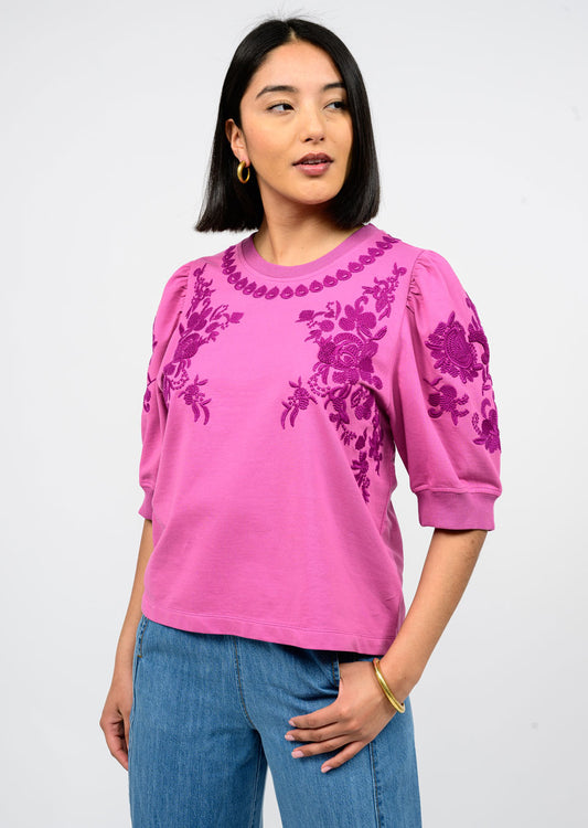 Trails Of Flowers Knit Top