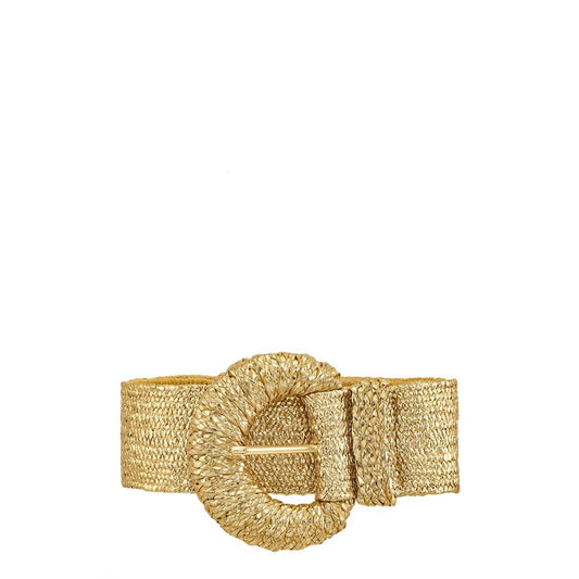 1/2 Circle Buckle Straw Belt