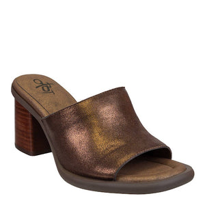 BRAVURA OPEN TOE LEATHER MULE