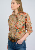 EYELET FLORAL SNAP SHIRT