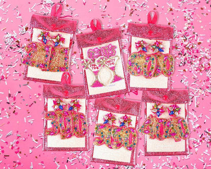 BIRTHDAY AGE BEADED EARRINGS