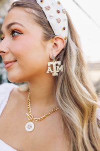 A & M LOGO EARRINGS