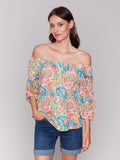 OFF SHOULDER COTTON BLOUSE