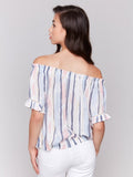 SHORT SLEEVE PEASANT BLOUSE