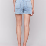 EMBELLISHED DENIM SHORTS