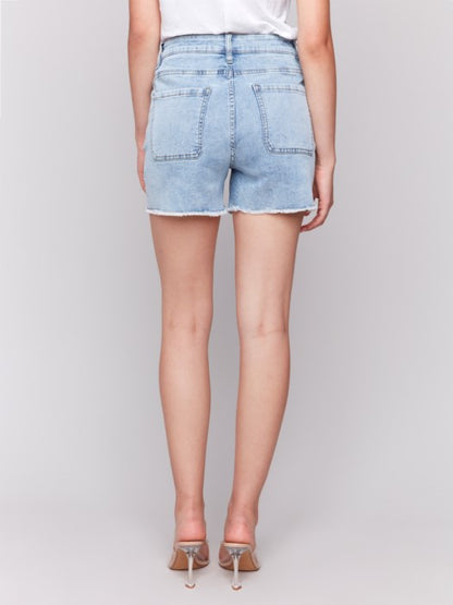 EMBELLISHED DENIM SHORTS