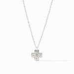 Julie Vos Malta Canterbury Station Necklace in silver with delicate station details