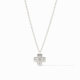 Julie Vos Malta Canterbury Station Necklace in silver with delicate station details