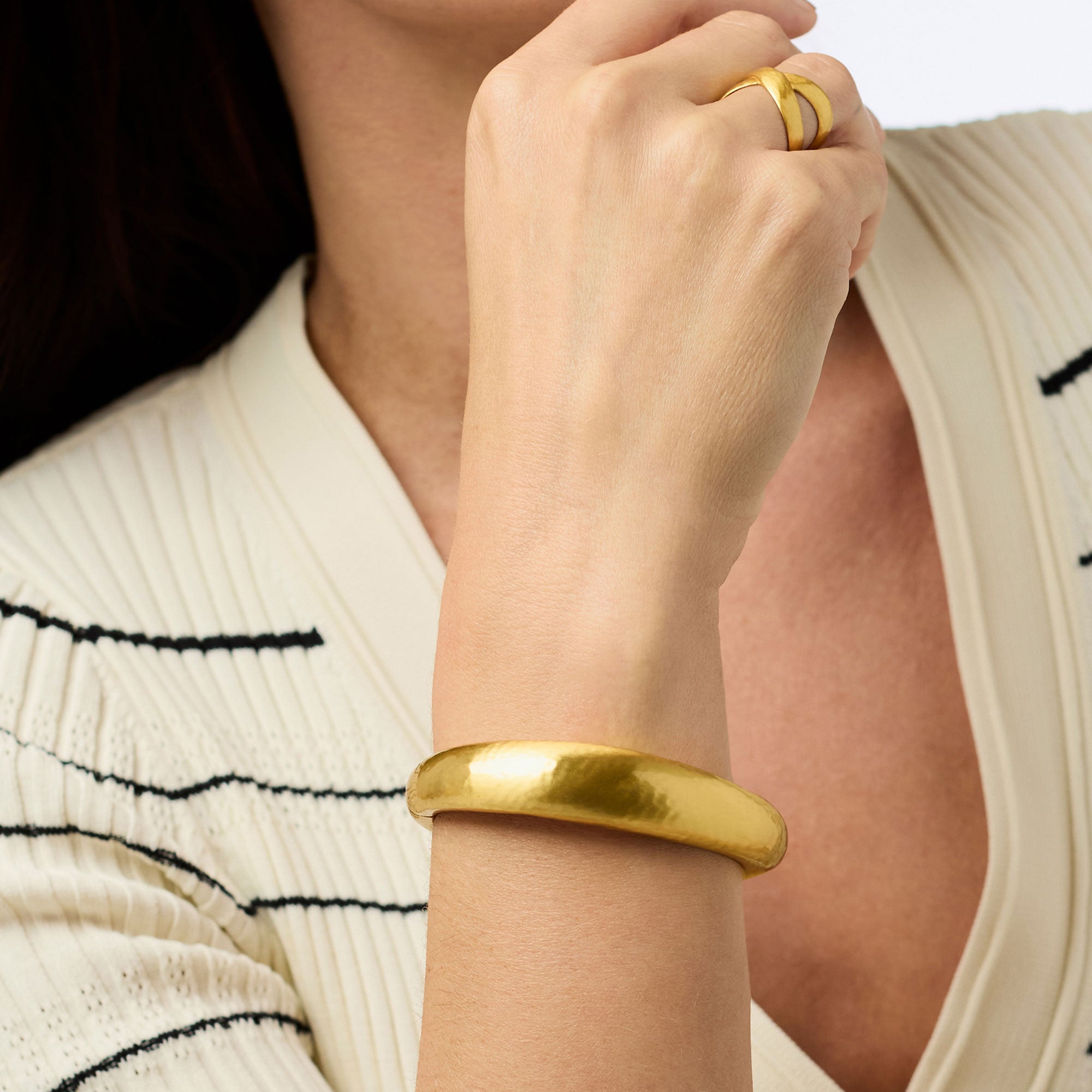 Catalina Demi Hinge Bangle by Julie Vos featuring a refined hinged silhouette