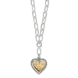 MOSAIC HEART 2-TONE NECKLACE