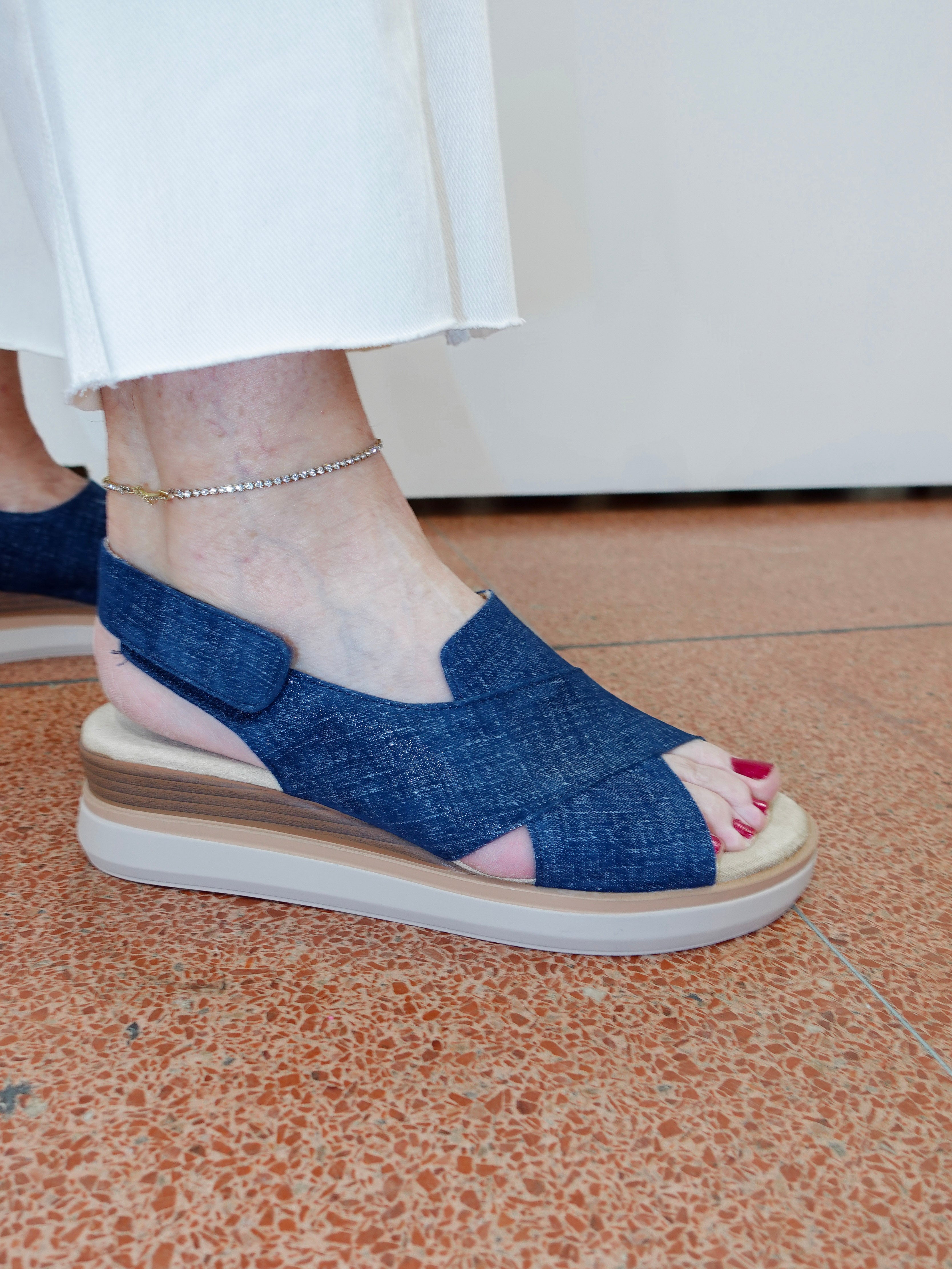 Hydra Denim Sandal - TresChicTexas
