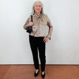 L/S Blouse W/ Back Necktie