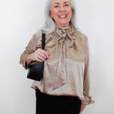 L/S Blouse W/ Back Necktie