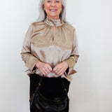L/S Blouse W/ Back Necktie