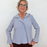 Zip Front Pleated Jacket