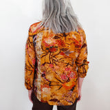 Button Up Blouse W/ Placement Emb.