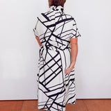 S/S Button Down Dress W/ Belt