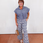 Embroidered Wide Leg Pant - TresChicTexas