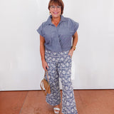 Embroidered Wide Leg Pant - TresChicTexas