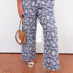 Embroidered Wide Leg Pant - TresChicTexas
