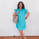 Gathered Shirt Dress - TresChicTexas
