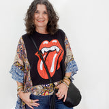 Rolling Stones Ruffle Banded Pullover Top