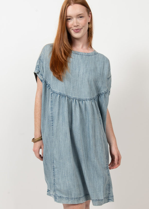 DENIM SWING SHIFT DRESS