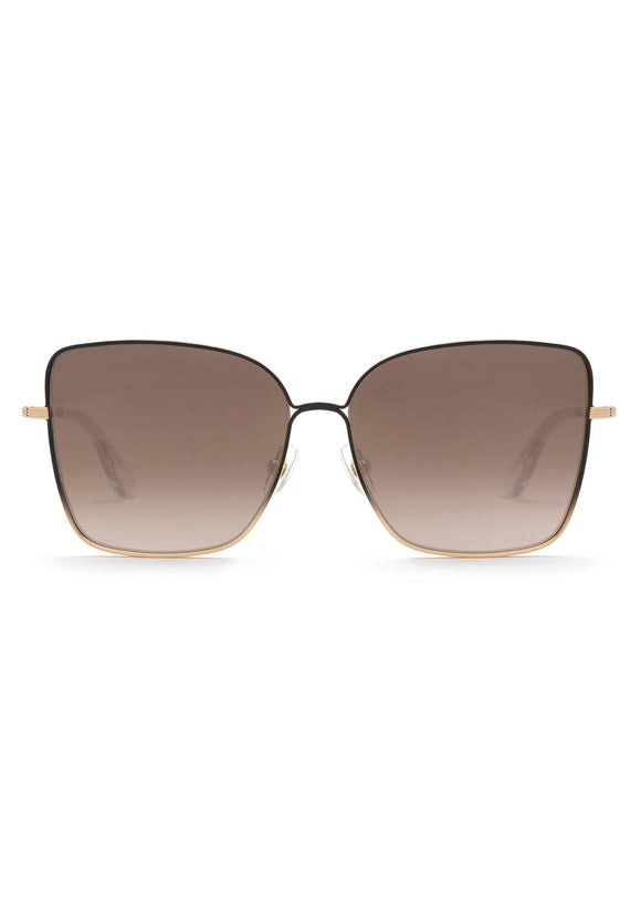 Dolly 24k Matte Black Mirrored Sunglasses