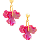 DOUBLE DROP FLOWER EARRINGS