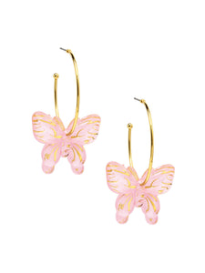 BUTTERFLY HOOP EARRINGS