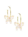 BUTTERFLY HOOP EARRINGS