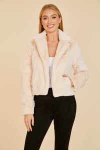 PLUSH FAUX FUR JACKET