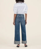 MEG HR FAB AB WIDE LEG ROLL-UP JEAN