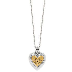 MOSAIC HEART 2-TONE NECKLACE