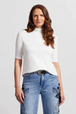 FRENCH TERRY ELBOW SLEEVE TOP